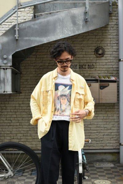 画像1: 90's anvil S/S print tee -made in USA-