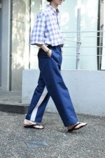 画像5: 〚TEXTURES〛 Inside Stripe Slacks - Navy × Reflector - (5)