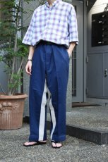 画像3: 〚TEXTURES〛 Inside Stripe Slacks - Navy × Reflector - (3)