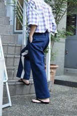 画像9: 〚TEXTURES〛 Inside Stripe Slacks - Navy × Reflector - (9)