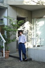 画像4: 〚TEXTURES〛 Inside Stripe Slacks - Navy × Reflector - (4)