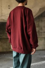 画像3: [NEW] Hanes crew neck sweat shirt -MAROON- (3)