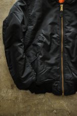 画像8: [DEADSTOCK] 90's CONCORD by ALPHA INDUSTRIES MA-1 flight jacket -BLACK/ORANGE- (8)