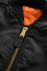 画像10: [DEADSTOCK] 90's CONCORD by ALPHA INDUSTRIES MA-1 flight jacket -BLACK/ORANGE- (10)