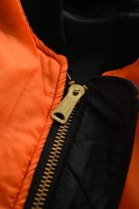 画像24: [DEADSTOCK] 90's CONCORD by ALPHA INDUSTRIES MA-1 flight jacket -BLACK/ORANGE- (24)