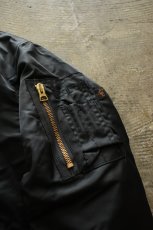 画像11: [DEADSTOCK] 90's CONCORD by ALPHA INDUSTRIES MA-1 flight jacket -BLACK/ORANGE- (11)