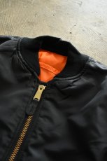 画像9: [DEADSTOCK] 90's CONCORD by ALPHA INDUSTRIES MA-1 flight jacket -BLACK/ORANGE- (9)