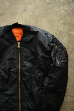 画像7: [DEADSTOCK] 90's CONCORD by ALPHA INDUSTRIES MA-1 flight jacket -BLACK/ORANGE- (7)