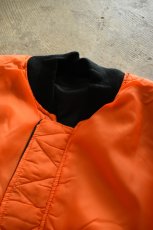 画像23: [DEADSTOCK] 90's CONCORD by ALPHA INDUSTRIES MA-1 flight jacket -BLACK/ORANGE- (23)