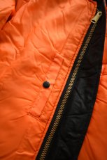 画像26: [DEADSTOCK] 90's CONCORD by ALPHA INDUSTRIES MA-1 flight jacket -BLACK/ORANGE- (26)