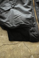 画像17: [DEADSTOCK] 90's CONCORD by ALPHA INDUSTRIES MA-1 flight jacket -BLACK/ORANGE- (17)