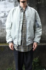 画像2: [DEADSTOCK] 90's CONCORD by ALPHA INDUSTRIES MA-1 flight jacket -SILVER/GRAY- (2)