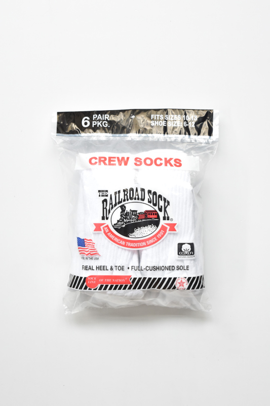 [NEW] RAILROAD SOCK 6P Crew Socks